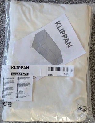 Housse neuve Ikea KLIPPAN pour canapé 2 places, Ransta blanc, 103.549.77 - Photo 1/4