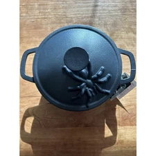 Smith & Clark Black Spider Cast Iron Dutch Oven 3 Qt Halloween Cauldron