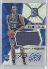 2015-16 Panini Spectra Rookie Jersey Auto Prizms Nemanja Bjelica #116 Auto 5e4