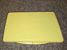 Rare Pudgies Vintage Hard Plastic Baby Wipes Travel Case Container Yellow
