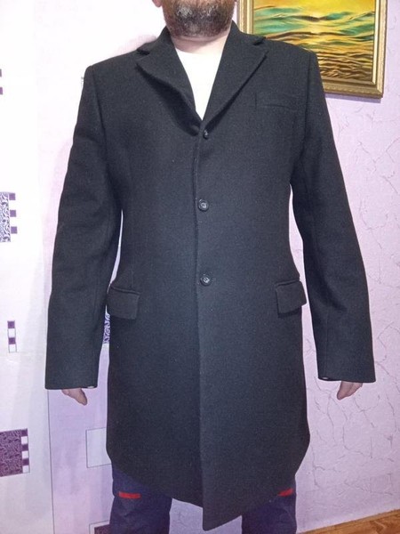 Herren Gianfranco Ferre Mantel Schwarz Wolle 46 / 3XL / 54