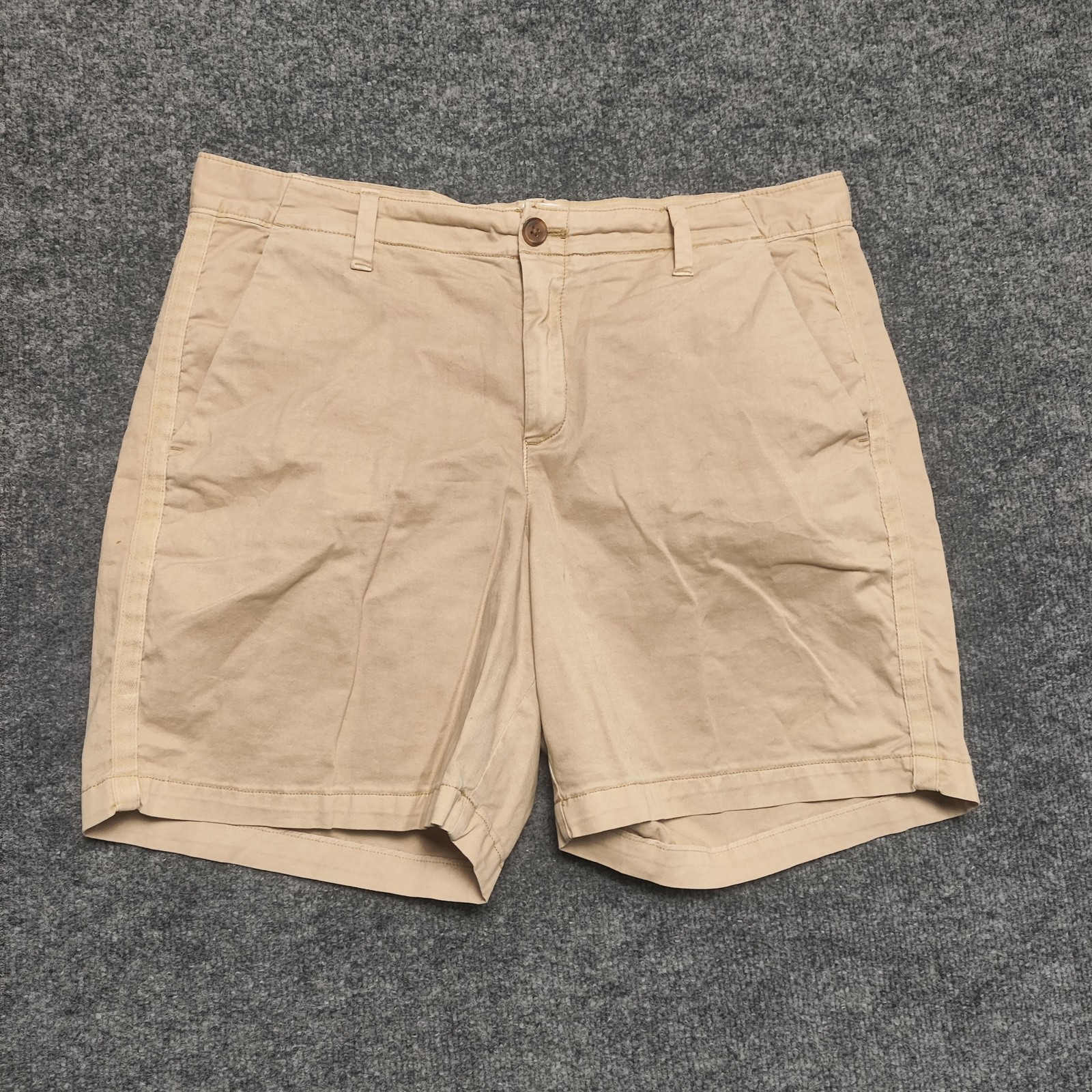 Gap Girlfriend Chino Shorts Womens 12 Beige Twill Relaxed Fit Summer Casual