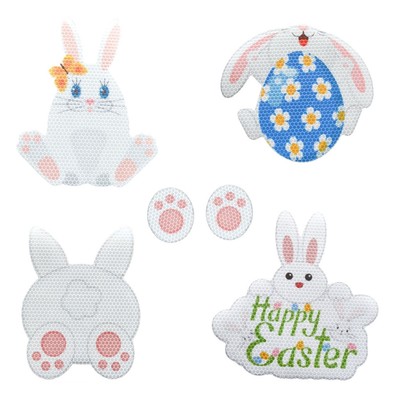 1 Set Easter Bunny Reflective Magnet Car Decoration Cute Rabbit Sticker