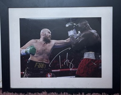 Framed Tyson Fury Authentic Signed Photo - Tyson Fury Vs Deontay Wilder 3
