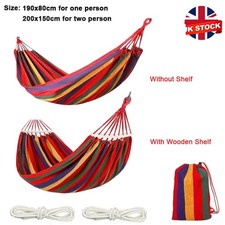 Garden Camping Canvas Hammock Bed Hanging Swing Breathable Outdoor Travel