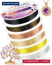 FIVEIZERO 6 Rolls Colored Copper Wire for Jewelry Making, 24 Gauge, 197FT Tarn