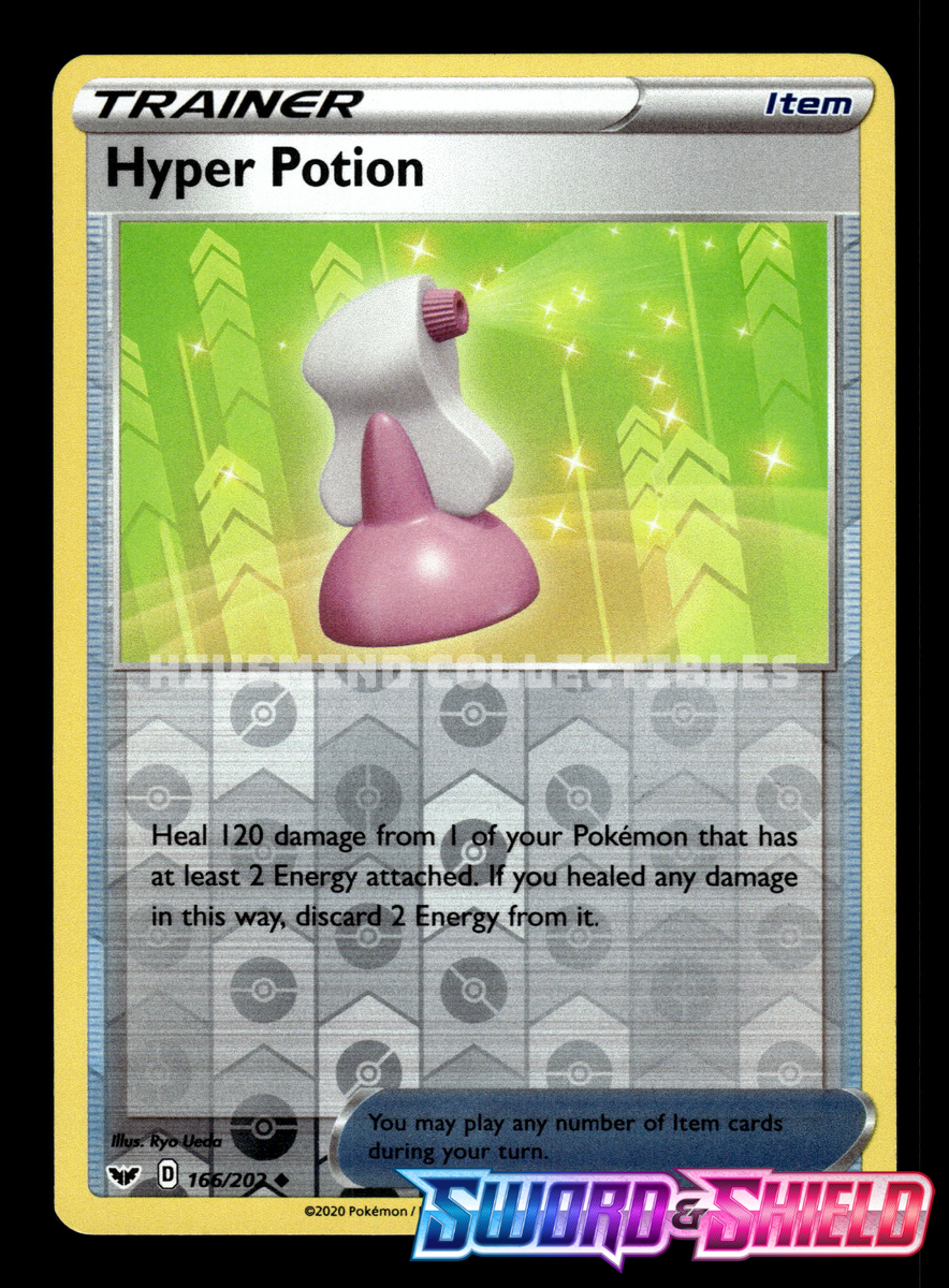 hyper potion pokemon card Hyper Potion 166/202 SWSH Base Set Reverse Holo Pokemon Card