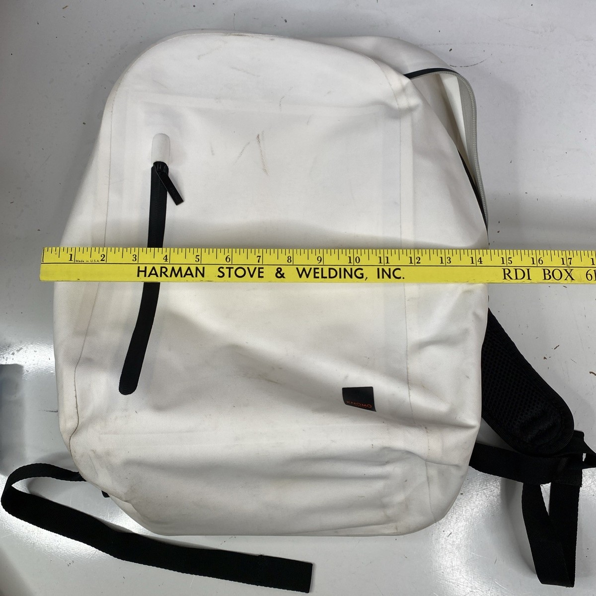 Knomo London White Laptop Backpack Bag 16