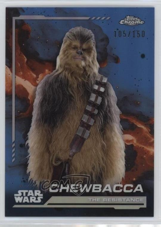 2024 Topps Chrome Star Wars Skywalker Blue Refractor /150 Chewbacca #107 07uj