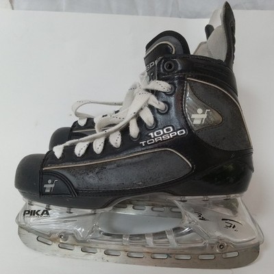 TORSPO 100 ICE Hockey SKATES Adult Size 7 CLEAR Surge Pika Blade Hexlyte