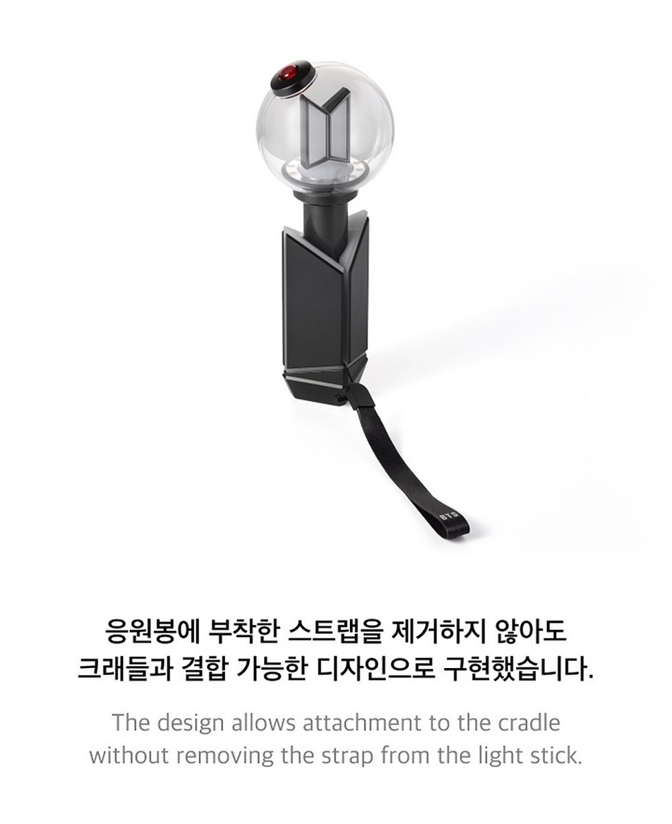BTS OFFICIAL LIGHT STICK VER.4 CRADLE/Manual,Cable ,Tracking Code