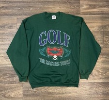 Vintage 1992 The Masters Touch Golf Sweatshirt Mens XL Green Crewneck Pullover