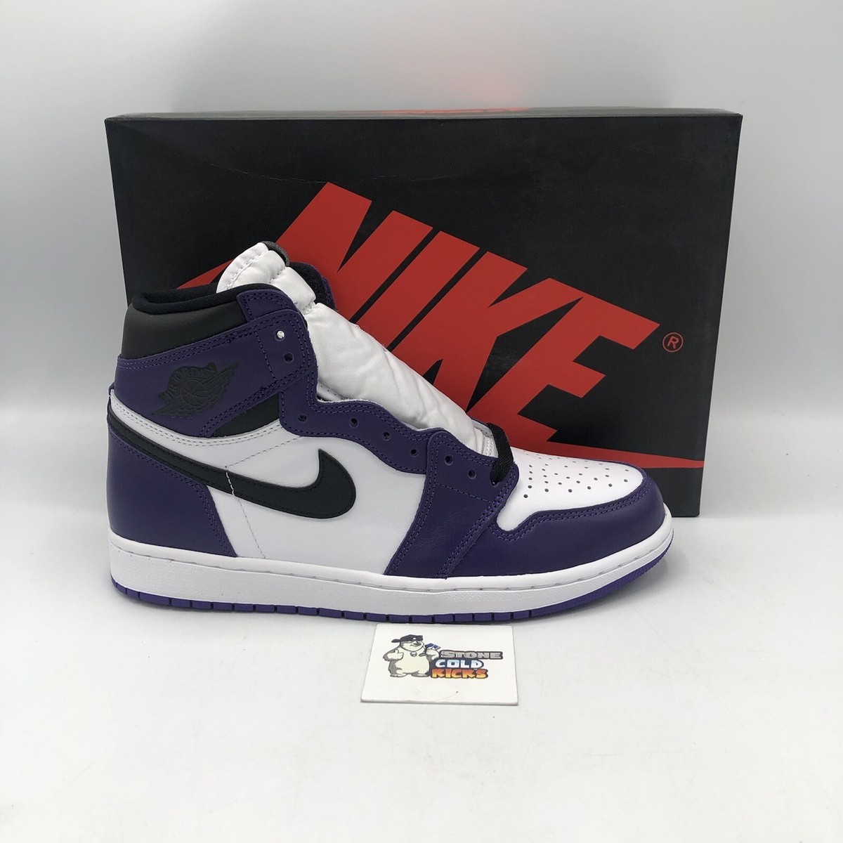 Nike Air Jordan Mens 1 Retro High OG Court Purple 555088-500 Sz 9.5 Nike Air Jordan 1 Retro OG High Court Purple 2.0 Size 9  main image 3
