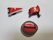 Tampa Bay Buccaneers Football Team Charm For Crocs Shoe Charms - 3 Pieces