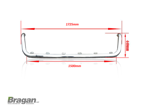 Roof Bar + Spot Lamp For Mercedes Atego Stainless Steel Front Light Truck CHROME - Picture 8 of 8