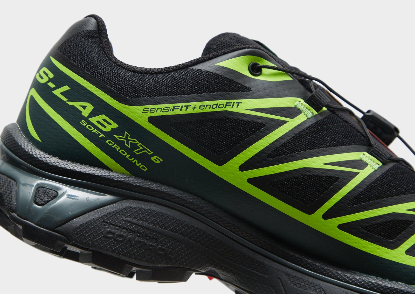 Originale Salomon XT 6® (taglia uomo: UK 12 EUR 47 5) nero verde pino Ponderosa