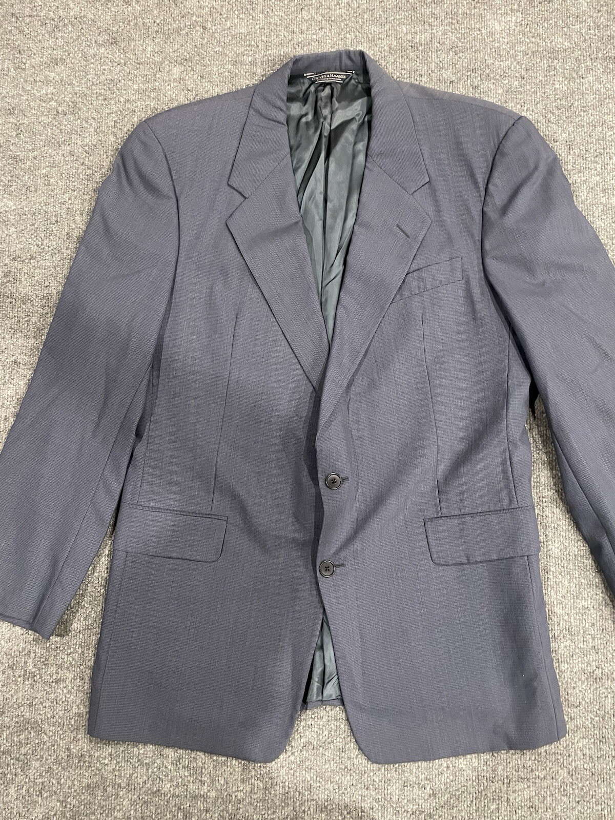 FILA Tuta GIEVES & HAWKES SAVILE ROW LONDON blu grigio giacca blazer cappotto 42L ST1