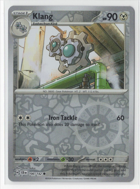 Pokemon Stellar Crown -  100/142 Klang Reverse Holo