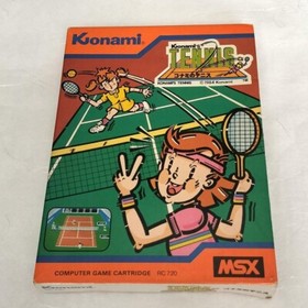 KONAMI'S TENNIS MSX RC-720 1984 Region free Konami Sports without manual USED