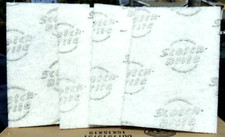3M 98 Scotch Brite Scouring Pad White 6" x 9" 152 x 228mm 4 Pads Trboxtapes