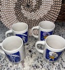 4 PC Vintage Morton Salt Umbrella Girl Bryan China Coffee Tea Mugs Cups 1990's — photo 2