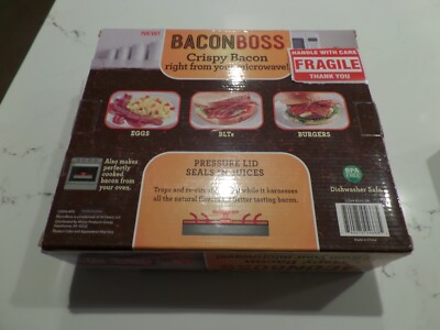 BRAND NEW BACONBOSS Crispy Bacon Right From Your Microwave As Seen On TV