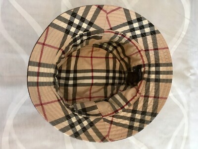 BURBERRY SUEDE BUCKET HAT Burberry London brown suede leather bucket hat, Made in  main image 2