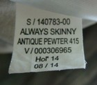 GAP Silver SHIMMER Gray Wash "ALWAYS SKINNY" Jeans Sz 26 (30 Inseam)- — photo 8