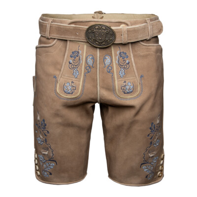Krüger Demian mit Gürtel Lederhose Herren Trachtenlederhose Trachtenhose