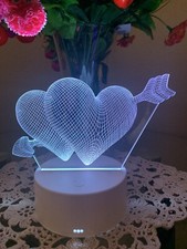 3D illusion Visual Night Light 7Colors Change LED Desk Table LampDecoration Gift