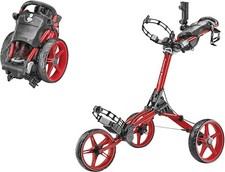 Caddytek CaddyLite Compact Semi-Auto Folding and Unfolding Golf Push Cart - Red