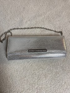 silver clutch with chain