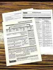 Lexicon PCM80 Quick Reference Guide + Presets...