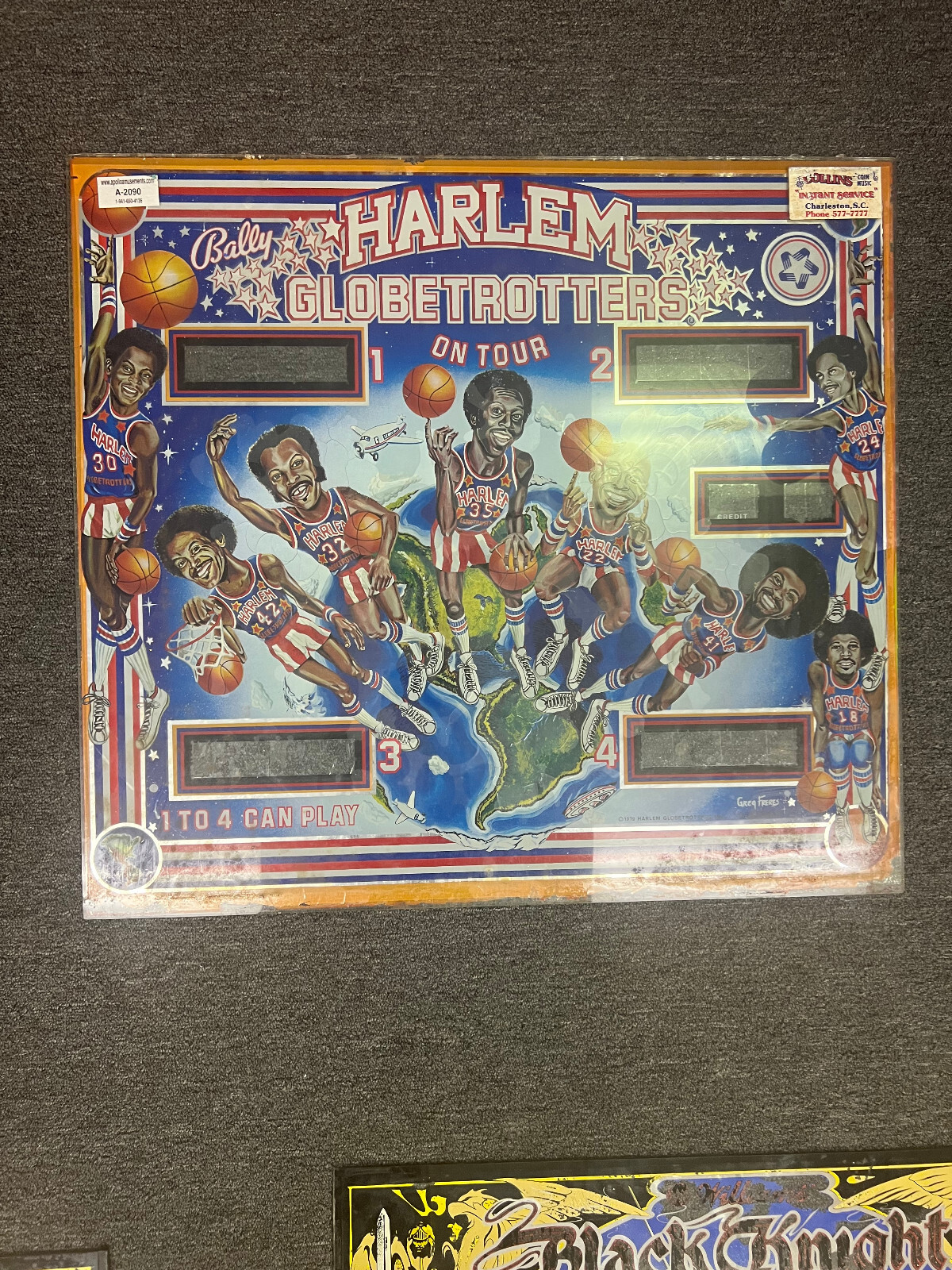HARLEM GLOBETROTTERS Pinball BACKGLASS by BALLY 1979 eBay