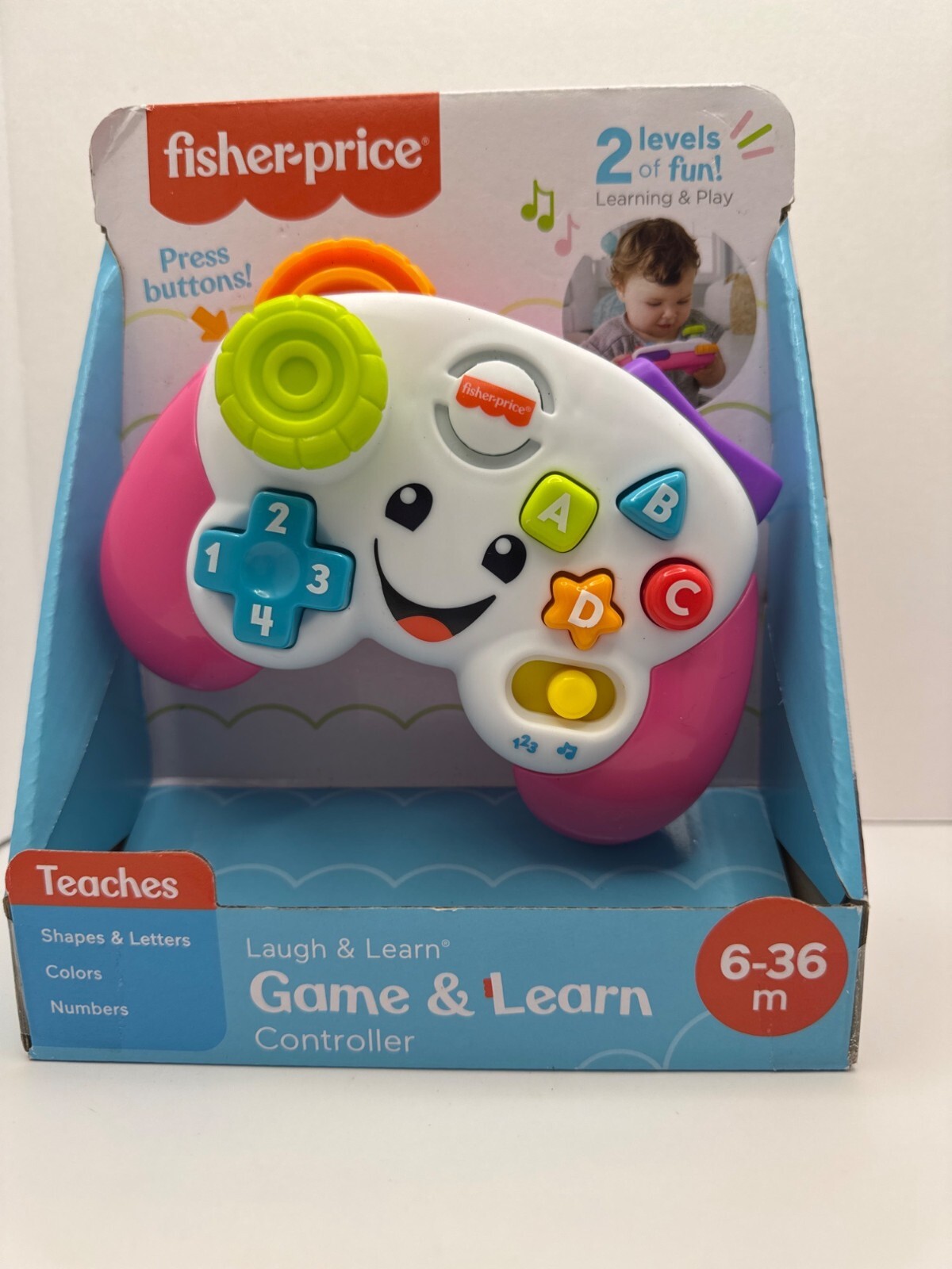 Fisher-Price Laugh & Learn Game & Learn Pink Child Controller New