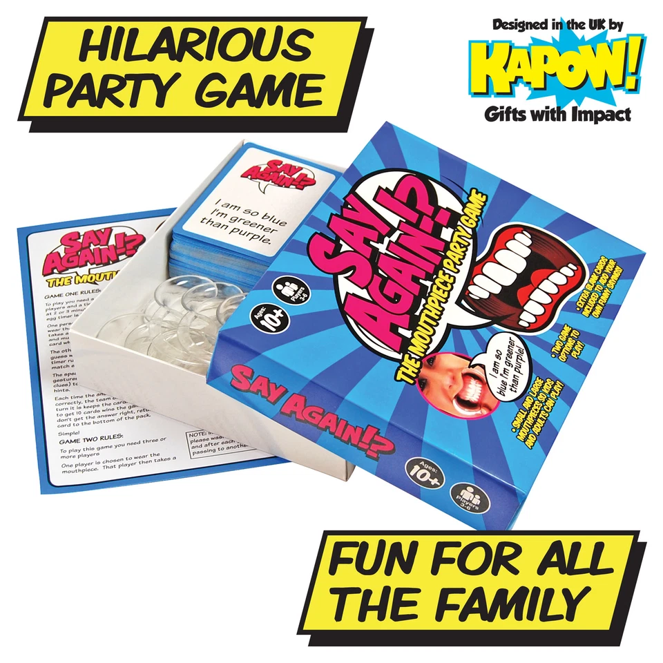 Say Again!? The Mouthpiece Party Game. Family & Friends Funny Gift for Him Her - Image 3 of 4
