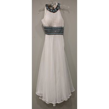 Sherri Hill Beaded Organza Maxi Formal Prom Dress Size 2