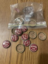 14 Raspberry Soda Cork Lined Unused Bottle Caps,