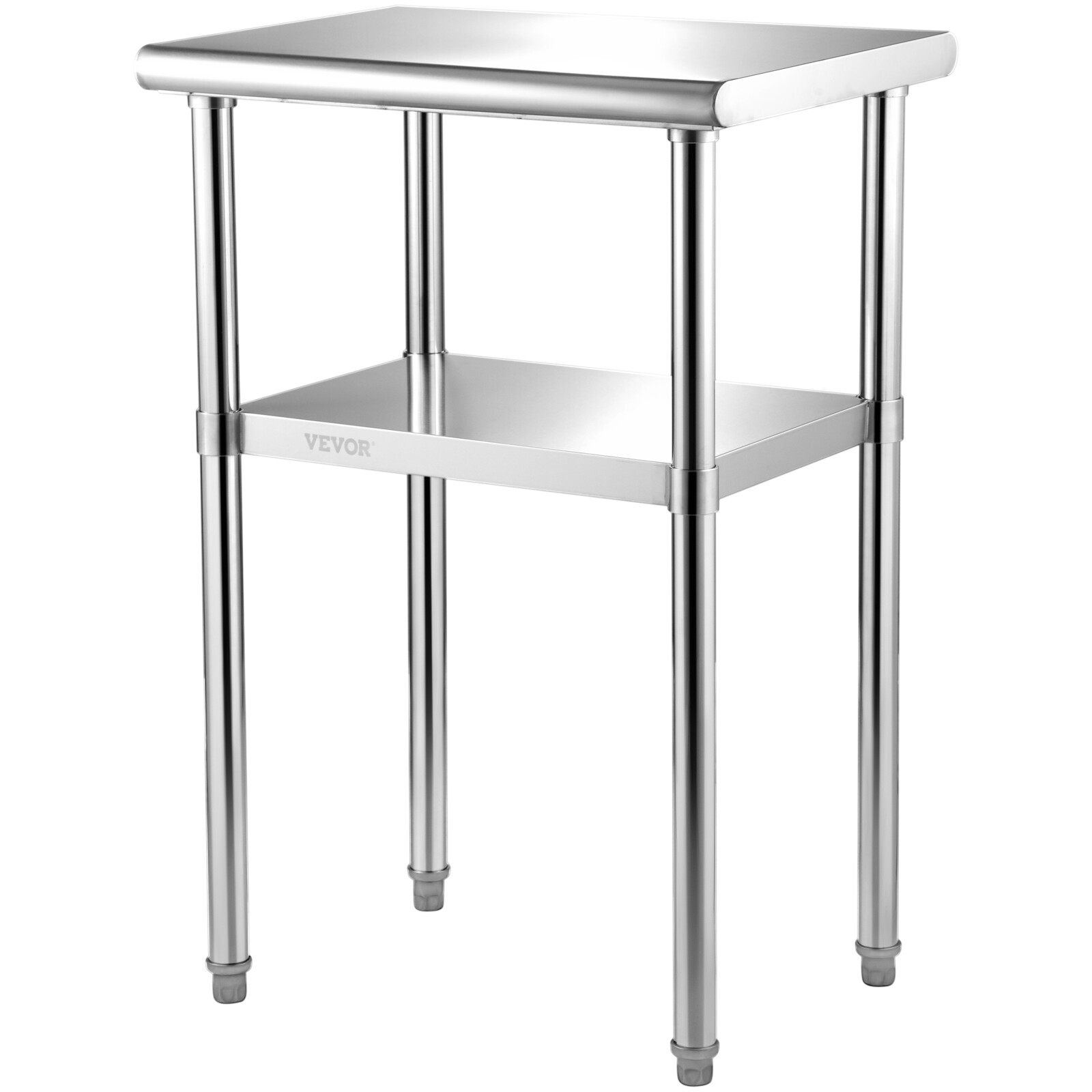VEVOR Tavolo da Lavoro Cucina in Acciaio Inox per Preparazione 61 x 46 x 91 cm