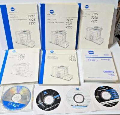 Set of 5 Konica Minolta 7222 7228 7235 User Guide Service Manual +