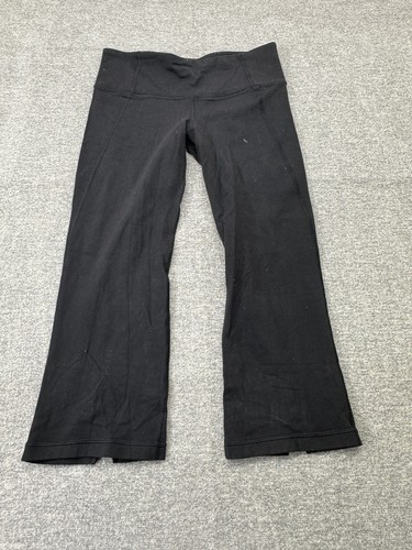 Lululemon Wide Leg Cropped Leggings Women’s 8 Black 20”