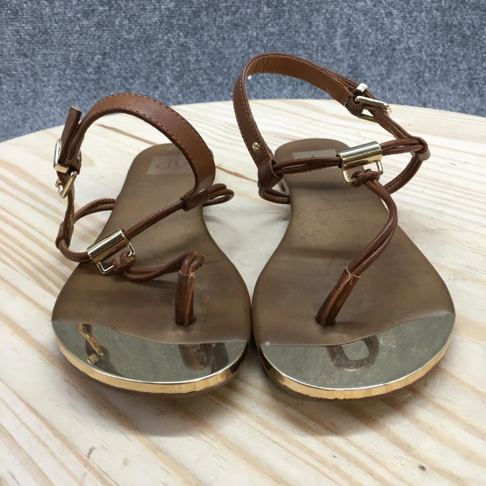 Dv Dolce Vita Sandals Womens 7.5 Kensley Slingback Gold Faux Leather Metallic - Image 3 of 4