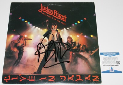 ROB HALFORD SIGNED JUDAS PRIEST LIVE IN JAPAN RECORD VINYL ALBUM