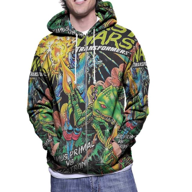 Hoodie Zipper Beast Wars Transformers New Men's Hoodie Fullprinted eBay