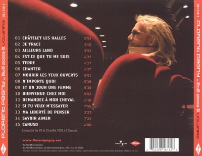 FLORENT PAGNY - ETE 2003 A L'OLYMPIA NEW CD