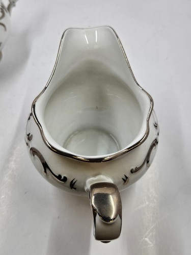 Schumann Arzberg Germany Moon Rose Sugar Bowl & Creamer - Picture 3 of 13