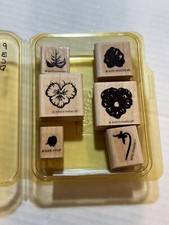 STAMPIN UP DEFINITELY DECORATIVE SPRING PANSY FLOWERS FLORAL SET OF 6 2000