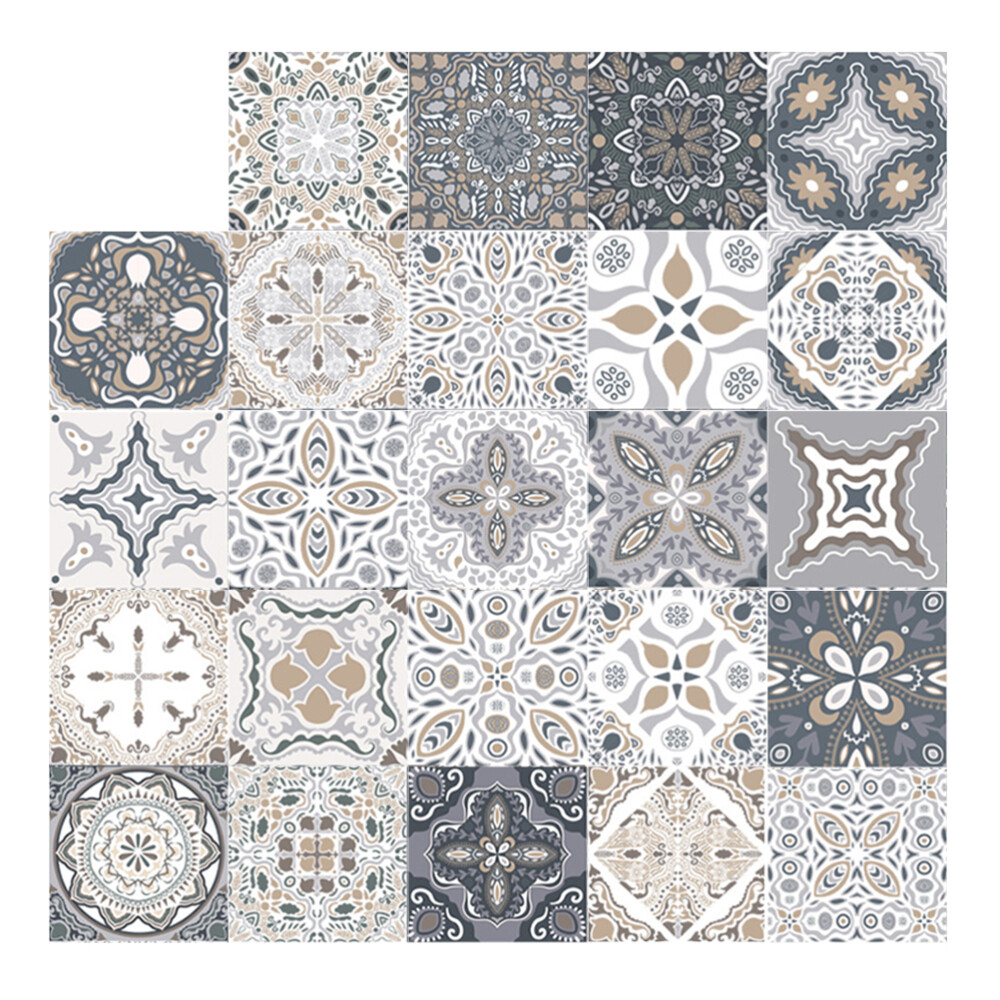 24pcs Wall Tiles Stickers Kitchen Backsplash Tiles Square Tiles Bathroom eBay