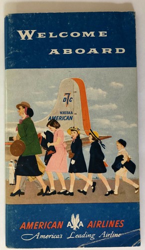 1956 Welcome Booklet American Airlines 