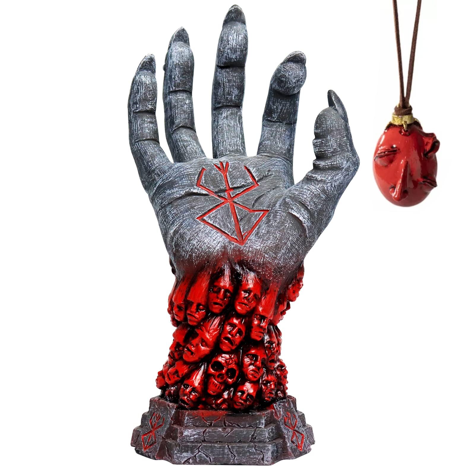 Estatua Berserk Berserk Mano de Dios Berserk Diablo Mano Derecha Calavera Runa Escultura...